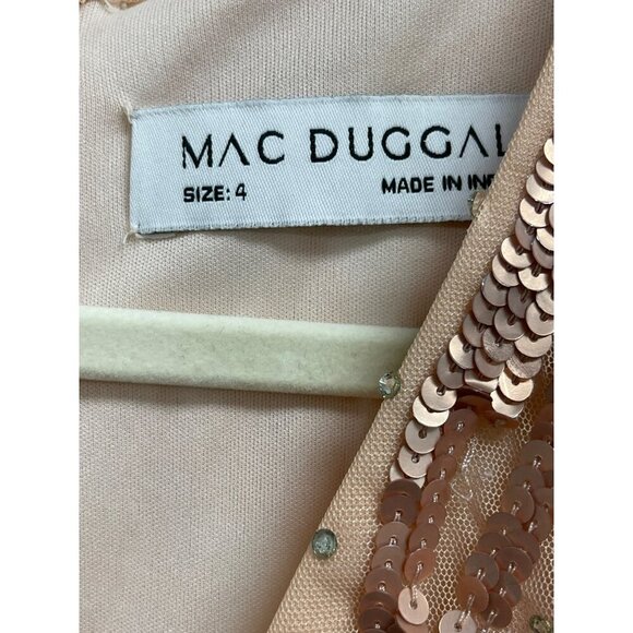 Mac Duggal Vintage Rose 5222 Size 4 Long Sleeve Formal Maxi Dress Gown NWT - Picture 7 of 10